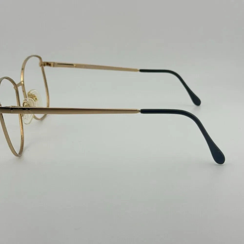 Vintage Luxottica Janice GEPRED‎ GoldElectroplated 135 Oval Full Rim H12274